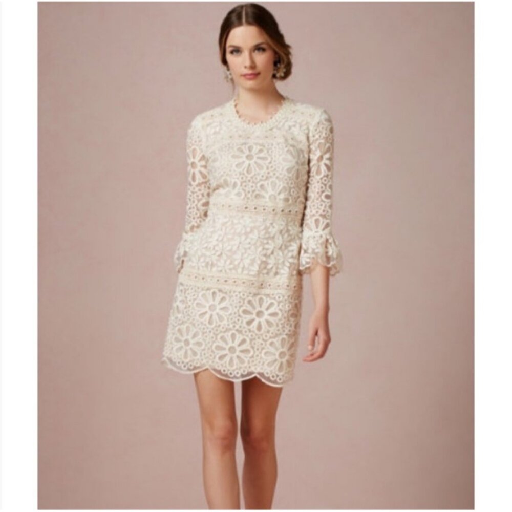 Ann Sui BHLDN Cleo Floral Lace Mini Dress